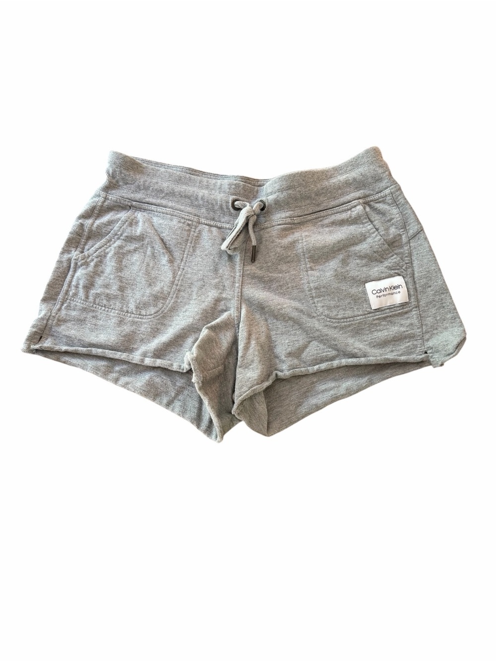 Calvin Klein Performance Light Gray Athletic Drawstring Shorts Size M